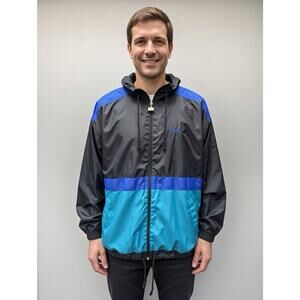 Mens Vtg 90s Spalding Color block Lined Full Zip Athletic Jacket Windbreaker L